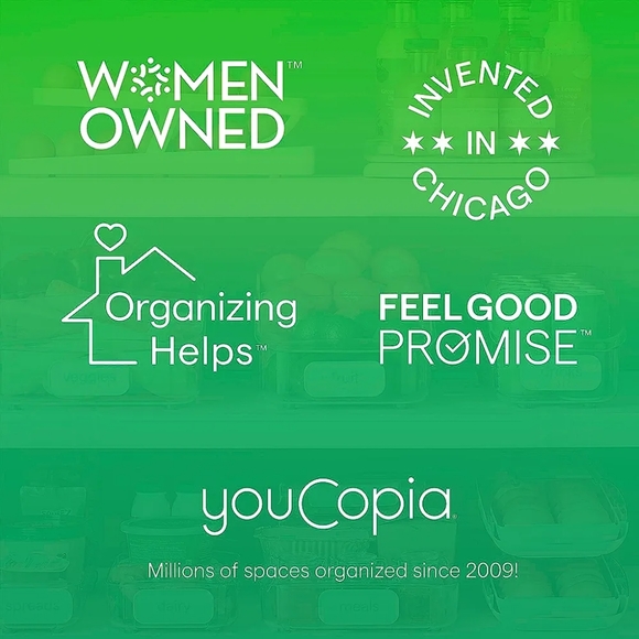 YouCopia 2 Freezer Rack 15" BPA-Free Clear Fridge Organizer + adjustable divider - Picture 5 of 6